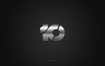 Windows 10 logo, silver shiny logo, Windows 10 metal emblem, gray carbon fiber texture, Windows 10, brands, creative art, Windows 10 emblem, Windows logo HD wallpaper