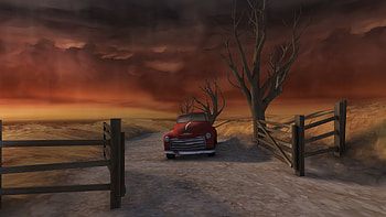 Dead Secret, Video game, car, fence, art HD wallpaper