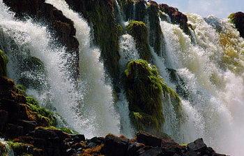 Refreshing Tall Waterfalls, Waterfalls, Rocks, Nature, Tall, Moss HD wallpaper