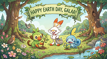 Happy Earth Day, Galar — Grookey, Scorbunny & Sobble ( ), Pokemon, Grookey (Pokémon), Scorbunny (Pokémon), Sobble (Pokémon) HD wallpaper