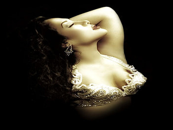 PASSION, sexy, bleck, white, pretty face, lovely, female HD wallpaper