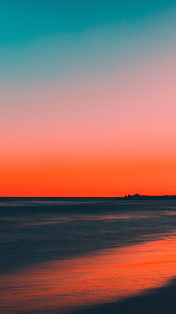 Travels, Skyline, Beach, Sunset HD phone wallpaper