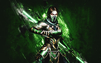 Jade, Mortal Kombat Mobile, Jade MK Mobile, Mortal Kombat, green stone background, Mortal Kombat Mobile characters, grunge art, Jade Mortal Kombat HD wallpaper