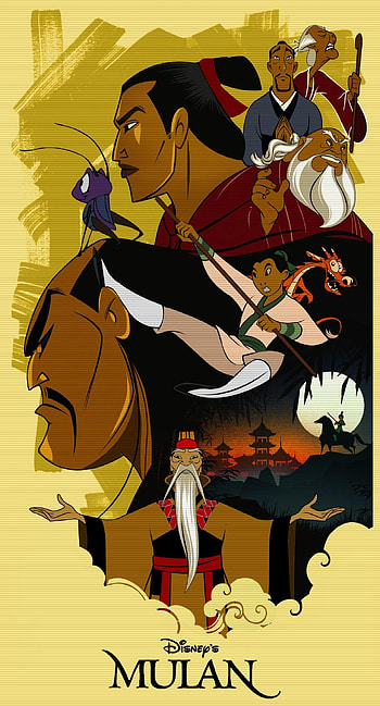 Mulan animation, 1080 x 2002, Movie poster HD phone wallpaper
