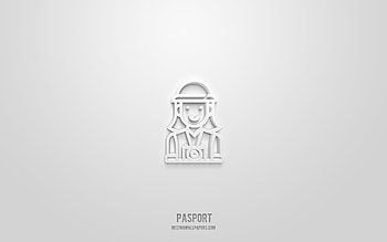 Tourist 3d icon, white background, 3d symbols, Tourist, travel icons, 3d icons, Tourist sign, travel 3d icons HD wallpaper