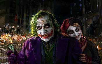 Harley Quinn, Joker, DC Comics, Artwork, Batman / and Mobile Backgrounds HD wallpaper