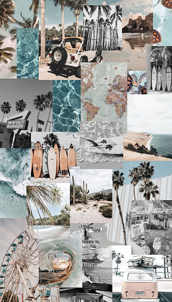 Summer aesthetic, collage HD phone wallpaper