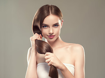 Brunette, woman model, gorgeous, blue eyes HD wallpaper