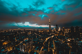 Cities, Night, Building, Skyscrapers, Taiwan, Taipei HD wallpaper