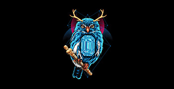 Owl Dark Black , owl, dark, black, artist, artwork, digital-art HD wallpaper
