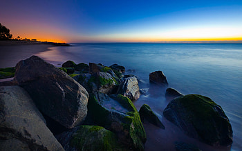 Sunrise In Florida, sunrise, nature, sea, rocks HD wallpaper