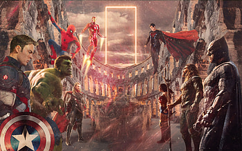 Avengers Vs Justice League, avengers, justice-league, superheroes, artwork, behance HD wallpaper