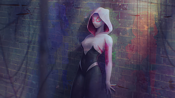 Spidergwen Stacy, gwen-stacy, superheroes, artwork, art, digital-art, deviantart HD wallpaper