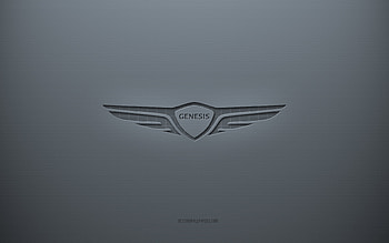 Genesis logo, gray creative background, Genesis emblem, gray paper texture, Genesis, gray background, Genesis 3d logo HD wallpaper