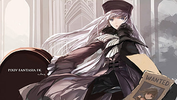 Beauty Witch in My House, Pixiv Fantasia, Beauty, Wall, BG, Anime, Girl, Beauty Eyes, Silver Witch, New HD wallpaper
