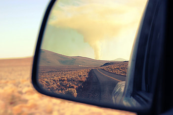 Landscape nature graphy, Rearview mirror, Road scenery, Tranquil views HD wallpaper