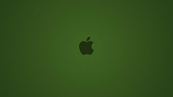 pics green apple logo dark quality background HD wallpaper
