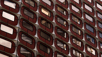 Brown Glass Building Windows Squares Shapes Texture Texture HD wallpaper