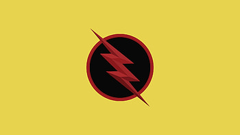 Reverse Flash logo, DC Comics, Minimal , Comic book villain HD wallpaper