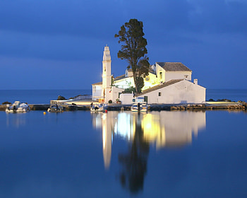 The Ionian Sea,Greece, sea, mirror, boat, lighthouse, reflection, light, nature, motor HD wallpaper