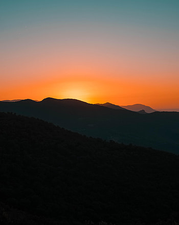 Nature, Sunset, Sky, Hills, Slope HD phone wallpaper