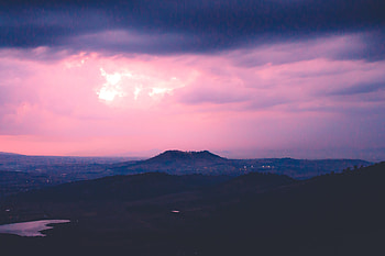Nature, Sunset, Sky, Mountain, Elevation HD wallpaper