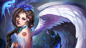 Angel Girl Wings, angel, wings, artist, artwork, artstation HD wallpaper
