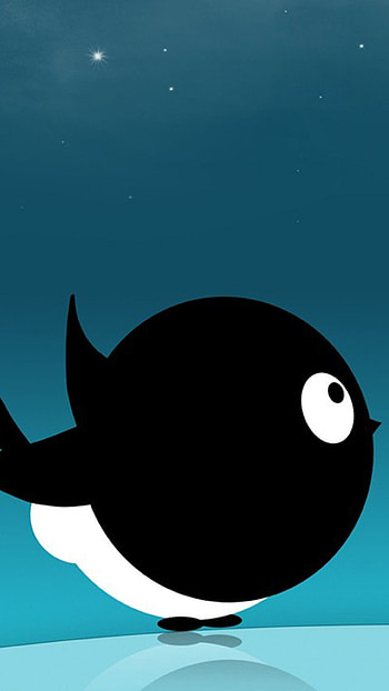 Cute Black Bird Cartoon Android HD phone wallpaper