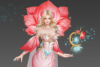 Fantasy Girl, Luminos, Girl, Pink, Shin HD wallpaper