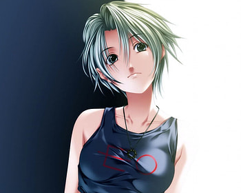 Black or White, black, cute, beauty, 3d, cg, short hair, female, plain, sexy, sweet, white, divine, gorgeous, hot, girl, beautiful, anime girl, elegant, simple, anime, green hair, lovely, realistic, green eyes HD wallpaper