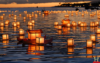 Amazing Small Beautiful Candle Ships In Water, amazing, small, candle, light HD wallpaper