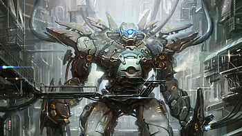 Scifi Freaky Robot , scifi, robot, artist, artwork, digital-art, deviantart HD wallpaper