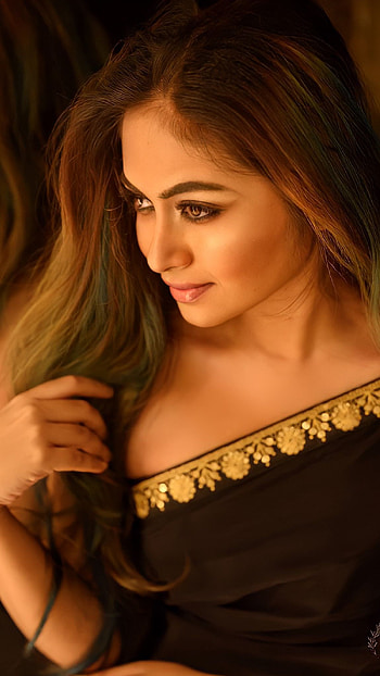 Shalin zoya, model, saree beauty HD phone wallpaper