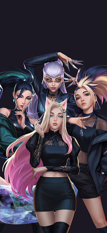 K/DA Baddest 4 Shot, K/DA, K-pop, Akali (League Of Legends), Kai'Sa (League of Legends), Evelynn (League Of Legends), Ahri (League Of Legends), video game, League Of Legends HD phone wallpaper