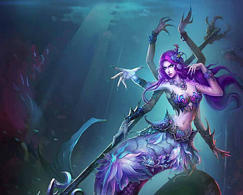 Fantasy Girl, staff, fantasy, art, woman HD wallpaper