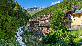 Emerald Stream Village — Forest & Green Landscape, Stream, Nature, Forest, Village HD wallpaper