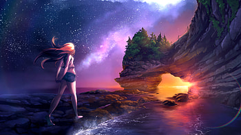 Alone Paths , anime-girl, anime, alone, artist, artwork, digital-art HD wallpaper