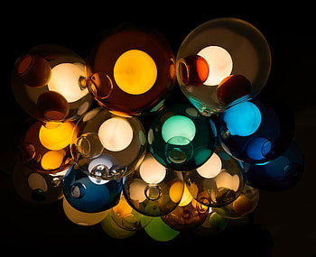 Miscellanea, Miscellaneous, Multicolored, Motley, Glass, Lamp, Glow HD wallpaper