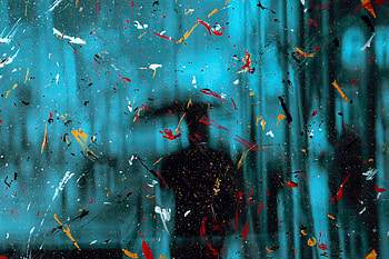 Abstract, Silhouette, Blur, Smooth, Paint, Glass HD wallpaper