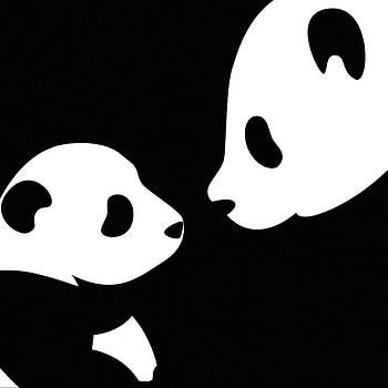 Preview panda, drawing, black, white HD phone wallpaper