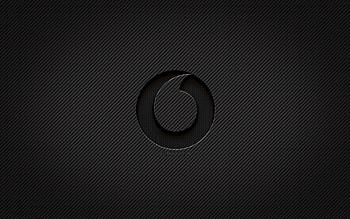 Vodafone carbon logo, , grunge art, carbon background, creative, Vodafone black logo, brands, Vodafone logo, Vodafone HD wallpaper