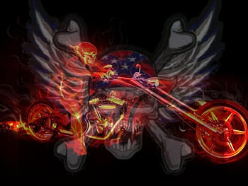 REBEL GHOST, skull, bike, , flams HD wallpaper