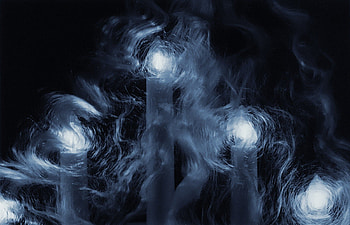 Angels in the Night, NIGHT, CANDELS, angel, BLUE HD wallpaper