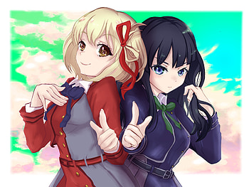 Chisato Nishikigi & Takina Inoue, Takina Inoue, Chisato Nishikigi, Anime, Lycoris Recoil HD wallpaper