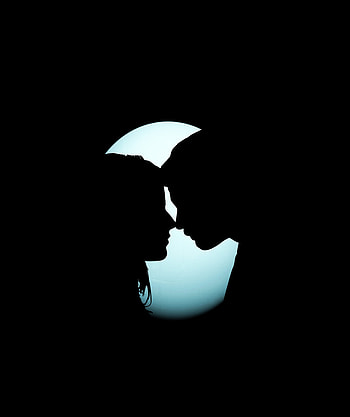 Couple, dark, silhouette HD phone wallpaper