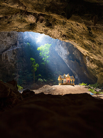 Nature, Rays, Beams, Cave, Palace HD phone wallpaper