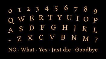 Ouija, ouija board, text, dark, minimalist HD wallpaper