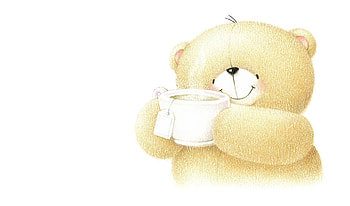 Art, Cup, Bear, Nice, Sweetheart HD wallpaper