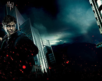 Deathly Hallows Twitter Skin, harry, london, ron, hermione HD wallpaper