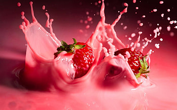 Yogurt and strawberries, Creamy goodness, Appetizing, Food HD wallpaper